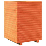 Garden Planter Wax Brown 50x50x72 cm Solid Wood Pine 3282611