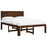 Double Bed Frame with Headboard ROSTOCK Dark Brown 160 x 200 cm 3405419