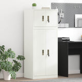 Storage Cabinet 2 pcs White 60 x 40 x 145 cm Steel Lockable 3438698
