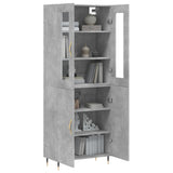 Highboard Concrete Grey 69.5x34x180 cm Engineered Wood 3198197