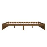 Bed Frame without Mattress Honey Brown Solid Wood 200x200 cm 814972
