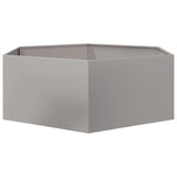 ZNTS Garden Planter Hexagon 138x120x45 cm Stainless Steel 851140