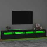 TV Cabinet with LED Lights Black 240x35x40 cm 3152763