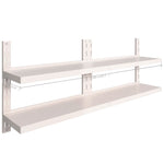 ZNTS 2-Tier Floating Wall Shelves 2 pcs Stainless Steel 200x30 cm 3055899