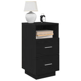 Bedside Cabinet with 2 Drawers Black 36x36x68 cm 858580