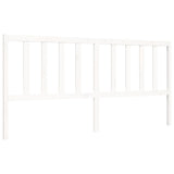 Bed Frame without Mattress White 200x200 cm Solid Wood Pine 3193877