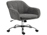 Velvet-Feel Office Chair - Grey T3398P424990