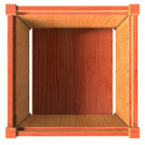 Garden Planter Wax Brown 50x50x50 cm Solid Wood Pine 837418