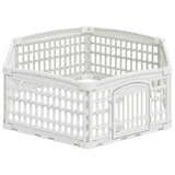 6 Panel Dog Playpen White 122 x 106 x 40 cm Plastic 42027217