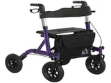 Folding Rollator Walker with Seat, Backrest, Lightweight Walking Frame with Storage Bag, Dual T3398P344798