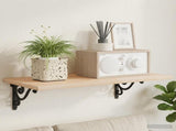 Wall Shelf Brackets 12 pcs Black 23.5 x 28 x 3.5 cm Steel 42038878
