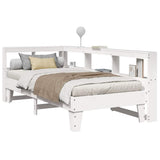 Bookcase Bed without Mattress White 100x200cm Solid Wood Pine 3324545