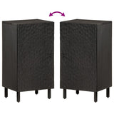 Side Cabinet Black 40x33x75 cm Solid Wood Mango 356843
