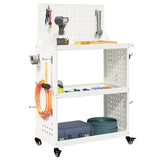 Tool Trolley White 65 x 35 x 111 cm Cold-rolled Steel 874547