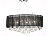 Chandelier with 85 Crystals Black 60344