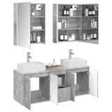 Bathroom Cabinet Set 5 pcs Concrete Grey Engineered Wood 3406410