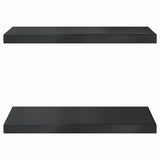 Wall Shelves 2 pcs 50x30 cm Black Stainless Steel 30294