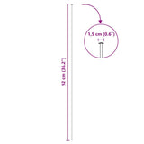 Pond Fence Set 8 pcs Green 50 x 80 cm Steel 42017320