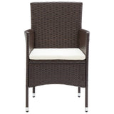 Garden Dining Set Brown and cream white 3095932
