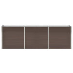 Garden Raised Bed Galvanised Steel 240x40x77 cm Brown 47042