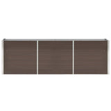 Garden Raised Bed Galvanised Steel 240x40x77 cm Brown 47042