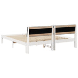 Bed frame White and light grey 180 x 200 cm Solid pine wood 3394347