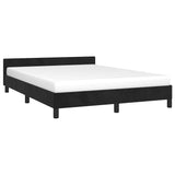 Bed Frame without Mattress Black 135x190cm Double Velvet 349907
