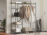 Open Wardrobe with Shelf Black 101 x 43 x 188 cm Steel 42021359