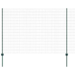 Fence with Posts Green 1.6 x 10 m Steel 3335987