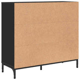 Sideboard with Drawer Black 89.5 x 33 x 82 cm Engineered Wood 883455