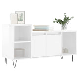 TV Cabinet High Gloss White 100x35x55 cm Engineered Wood 831318
