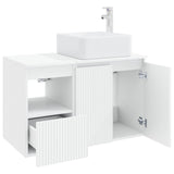 Bathroom Furniture Set 2 pcs High Gloss White Engineered Wood 3404048
