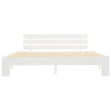 Bed Frame White Solid pine wood, Plywood 180x200 cm Super King 283159