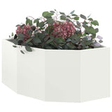 Corner Planter White 60 x 60 x 35 cm Steel 883641