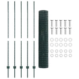 Welded Wire Fence 10 x 1.5 m PVC-Coated Steel Green 3336002
