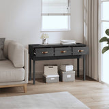 Console Table Grey 114x40x75 cm Solid Wood Pine 821756