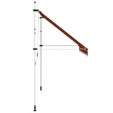 Manual Retractable Awning 350 cm Orange and Brown 145839