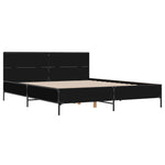 ZNTS Bed Frame without Mattress Black 120x200 cm 3279992