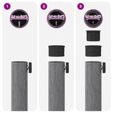 Outdoor Umbrella Base Dark grey wood look 45 x 45 x 31.5 cm 42010006