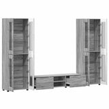 TV Cabinet Set FLORIN 3 pcs Grey Sonoma Engineered Wood 3397990