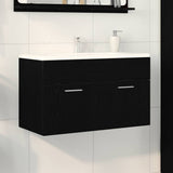 Sink cabinet with Storage with Door Black Oak Engineered Wood 862530