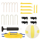 Volleyball Net Yellow and Black 823x244 cm PE Fabric 93744