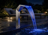 Pool Waterfall Stainless Steel 50 x 30 x 90 cm Silver 42039237