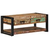 Coffee Table Multicolour 90x50x38 cm Solid Wood Reclaimed 4016686