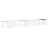 Chicken Cage with Roof Light Grey 803x98x90 cm Galvanised Steel 3189047