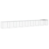 Chicken Cage with Roof Light Grey 803x98x90 cm Galvanised Steel 3189047