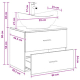 Bathroom Furniture Set White Engineered Wood 3404398