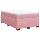 Box Spring Bed with Mattress Pink 120x200 cm Velvet 3285280