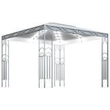 ZNTS Gazebo with LED String Lights 300x300 cm Cream 3070338