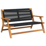 Garden Furniture Black 122 x 78 x 73 cm Solid Acacia Wood 367823